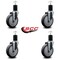 Service Caster 5'' Thermoplastic Rubber Wheel Swivel 1-3/4'' Expanding Stem Caster Set, 4PK SCC-EX20S514-TPRB-134-4 - alternate 2